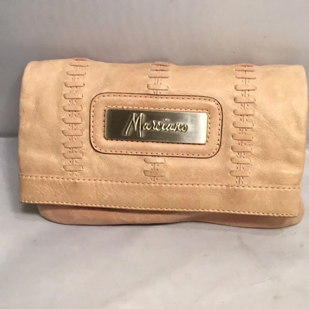 Marciano Angelique Foldover Blush Pink‎ / Dusty Rose Hand Clutch